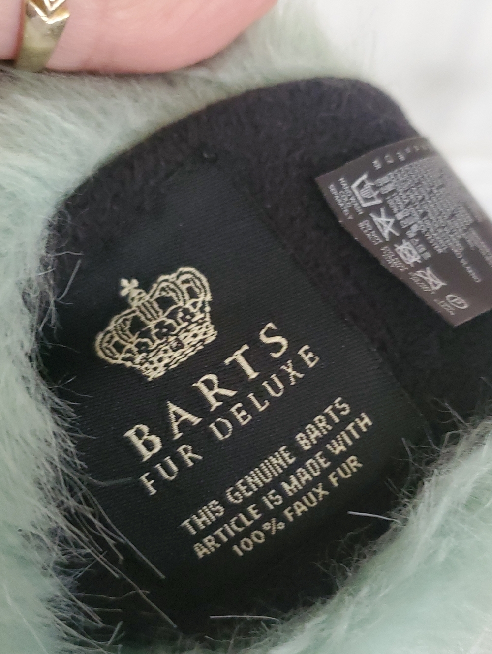 Barts Calla Fur Deluxe Faux Fur Headband Neck Warmer Mint Green - Picture 10 of 15